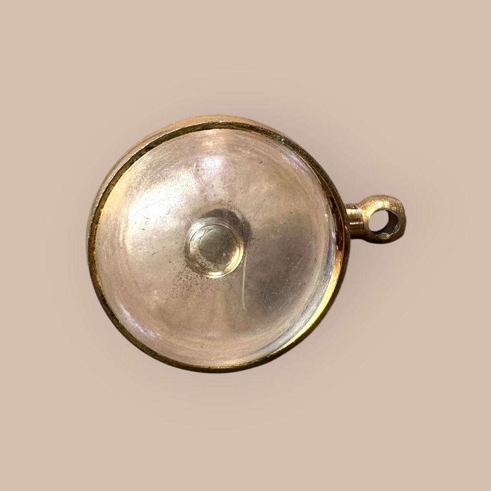 Vintage Mustard Seed Pendant Religious Faith Gold Tone Excellent Charm